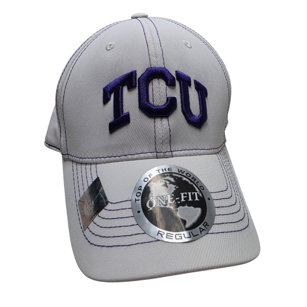 Top of the World TCU Texas Christian University Horned Frogs White Hat S/M NEW